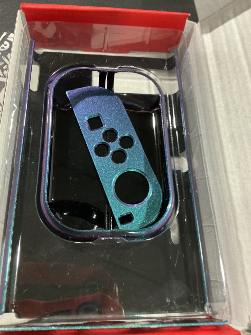 Condition photo showing Good Condition for extremerate playvital cover for nintendo switch, protective case protector for switch, shock-absorbent anti-scratch dockable easy to install durable hard shell game accessories, chameleon green purple