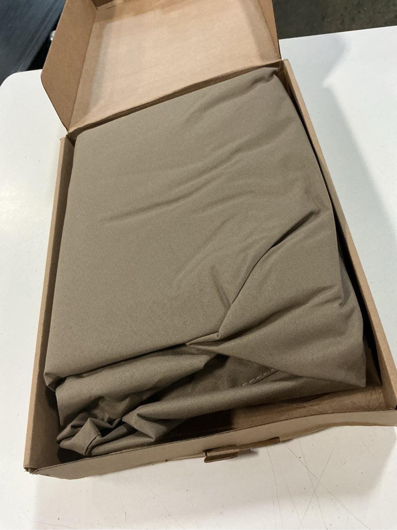 Condition photo showing Good Condition for sunpatio outdoor chair covers waterproof, heavy duty patio lawn furniture cover, all weather protection lounge deep seat covers with air vent and straps, 2 pack - 34"w x 37"d x 36"/25''h, taupe