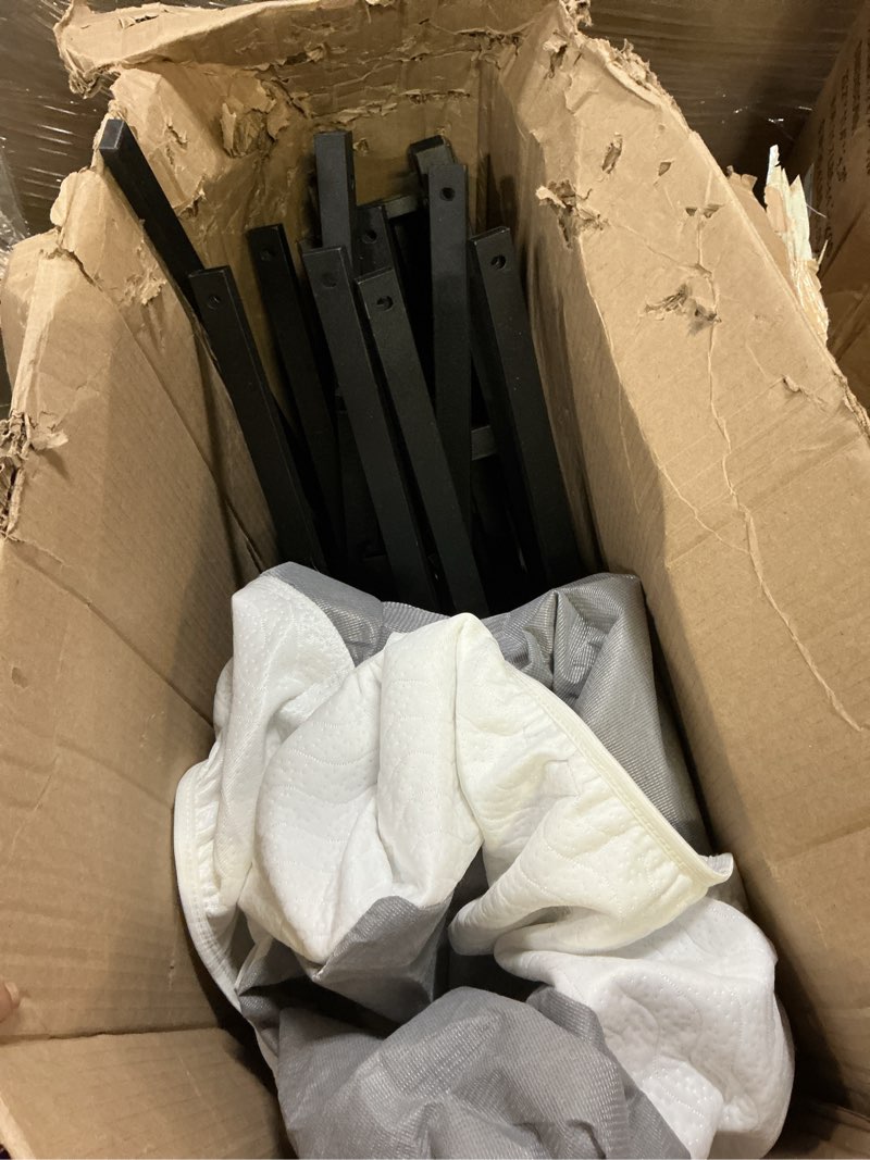 Condition photo showing As Is for Twin Box Spring with Fabric Cover Set,7 Inch High Profile Box Spring Twin with 2500lbs Max Weight Capacity, Durable Mattress Foundation Easy Assembly, Non-Slip, Noise Free 7 Inch Twin