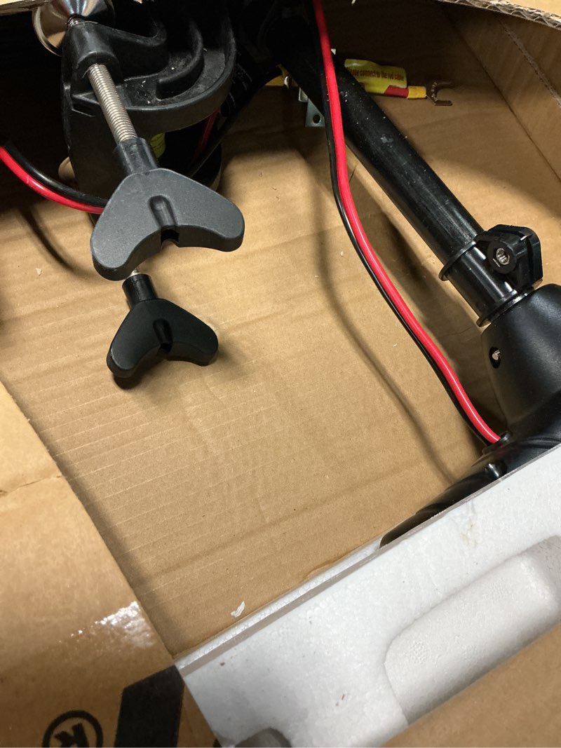 Condition photo showing As Is for newport nv-series thrust saltwater transom mounted trolling electric trolling motor w/led battery indicator motor 55lb thrust