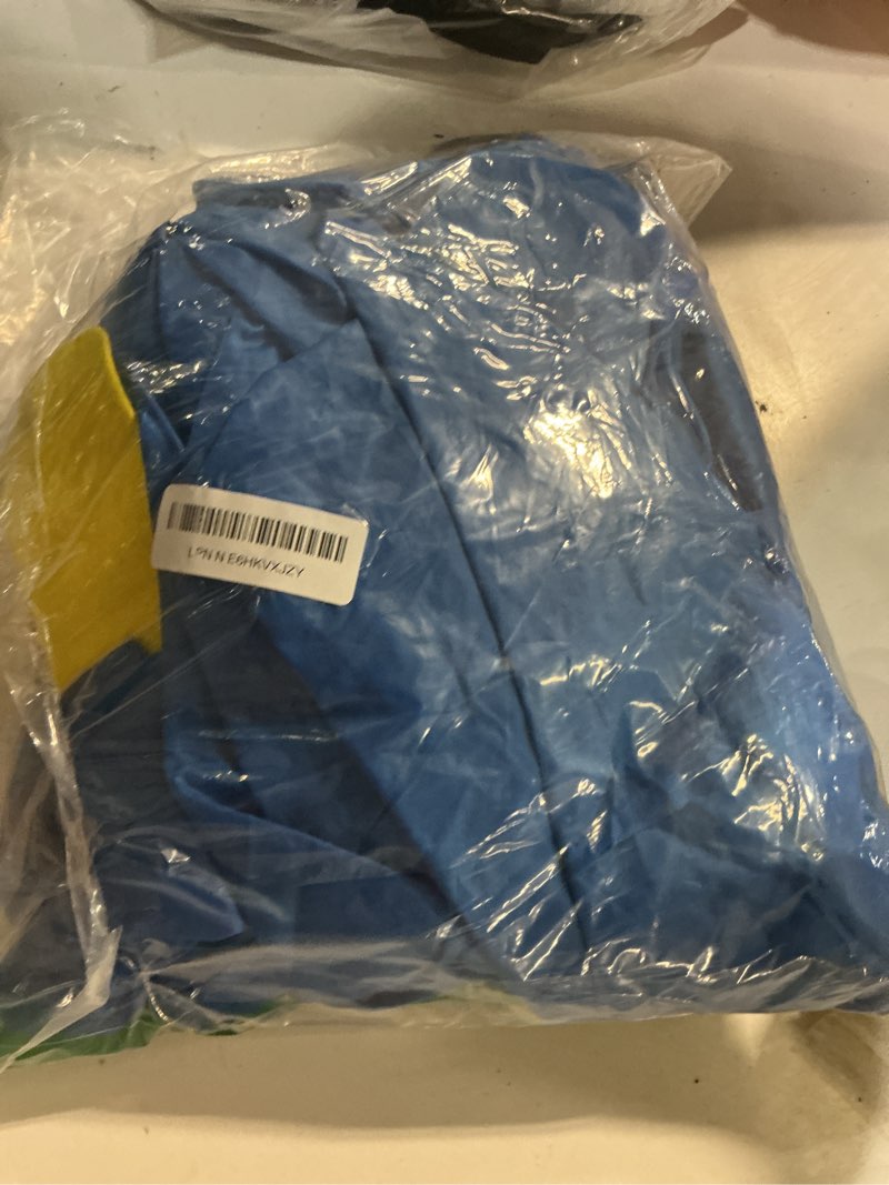 Condition photo showing Good Condition for disguise blue inflatable costume, official rainbow friends inflating costume with fan, kids size (up to 7-8)