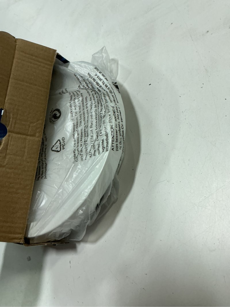 Condition photo showing As Is for 7.5" Flush Mount Dimmable LED Disk Light, 15W (120W Equivalent), 120V, 5000K Bright White, White Trim, ETL Listed - Suitable for Wet Locations - 4/6" J-Box