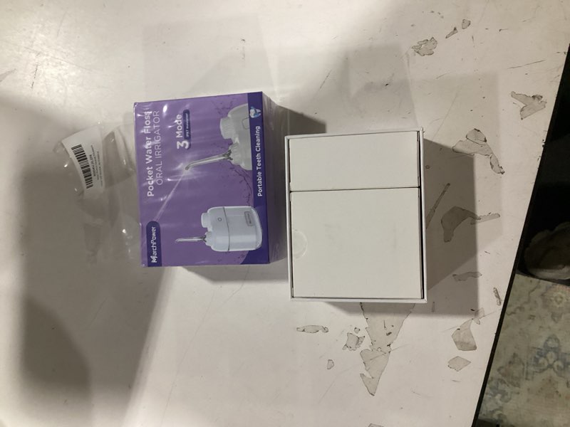 Condition photo showing New/Like New for portable water flosser for travel, mini water flosser with 3 cleaning modes, foldable water tank, long battery life & ipx7 waterproof, ideal for home & on-the-go oral care