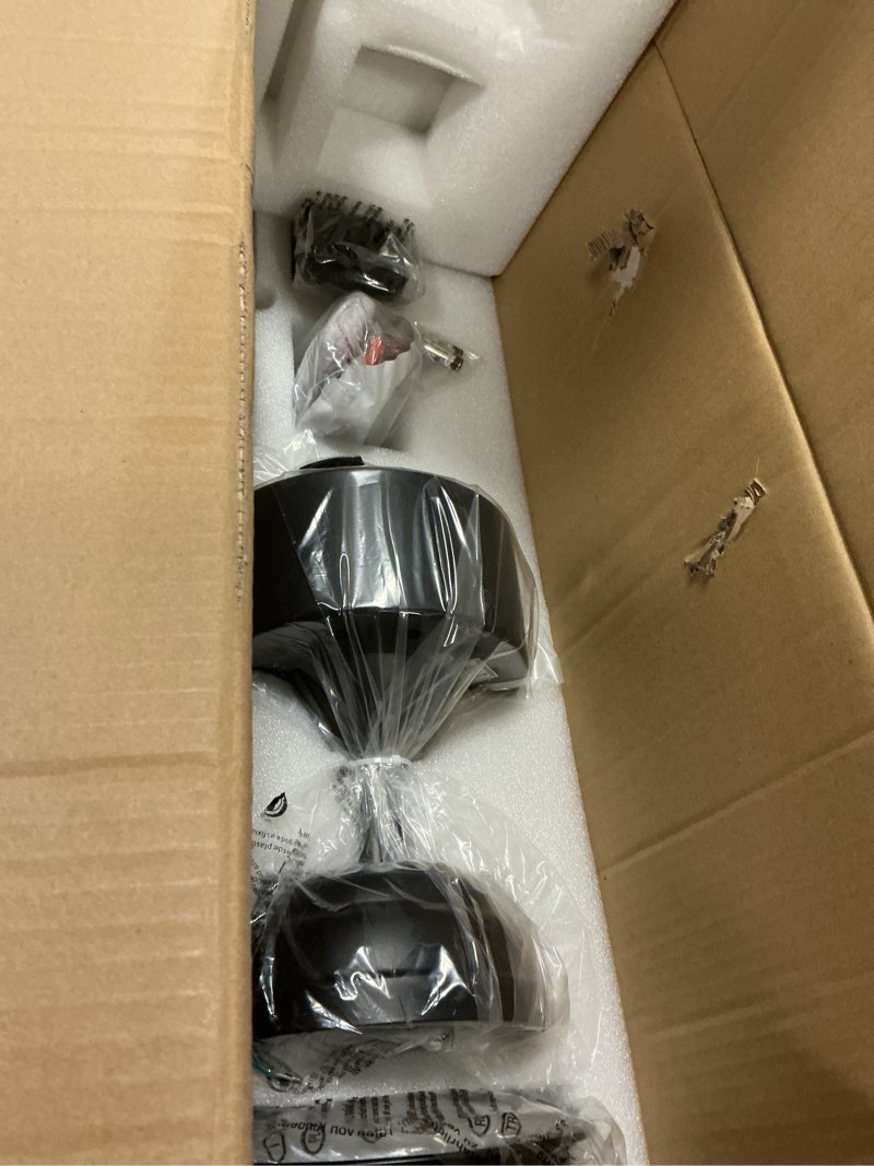 Condition photo showing Good Condition for 52 inch Ceiling Fans with Lights and Remote, 3 Natural Wood Blades, Modern Indoor/Outdoor Ceiling Fan for Living Room Bedroom Farmhouse Patio, 6 Speeds, Dimmable, Noiseless Reversible DC Motor Natural wood ceiling fan - pointed