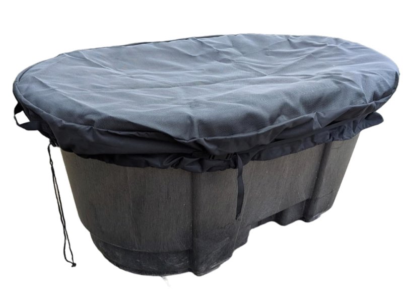 100 Gallon Oval Tight Mesh Stock Tank Cover Waterproof Rip Proof Tough Keeps Tanks Clean Keeps Leave