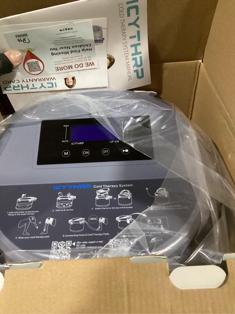 Condition photo showing Good Condition for cold therapy machine with programmable timer, ice-machine-for-knee-after-surgery, knee replacement recovery equipment, cryotherapy pain relief w/compression pad for shoulder, ankle (dark grey)