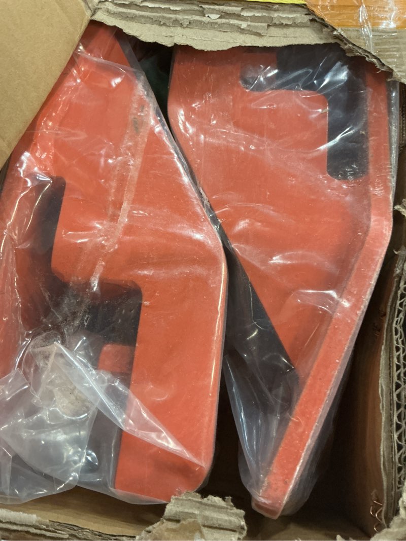 Condition photo showing Good Condition for 2025 New Upgraded Tractor Bucket Protector(Orange),5” Wide Skid Edge Protector, Twin-screw Ski Edge Protector with Anti-slip Steel Plate for Snow Leave Removal Spreading Gravel, 2PCS