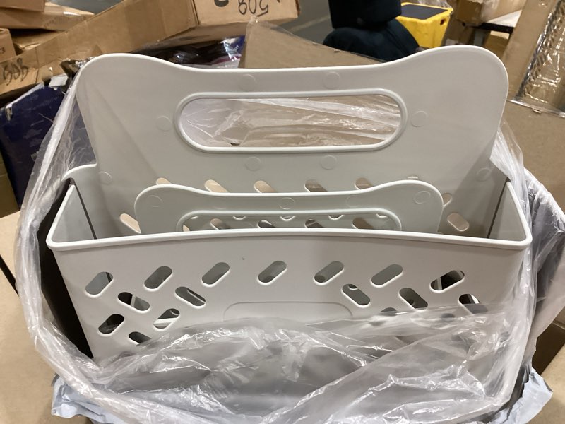 Condition photo showing Good Condition for plastic collapsible hanging laundry baskets with carry handle, space-saving wall hanging laundry basket durable tall folding plastic laundry hamper waterproof dirty clothes organizer xl+l xl & l grey