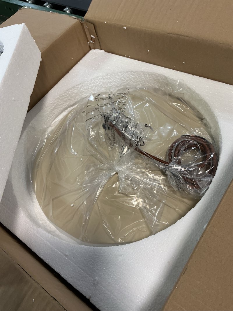 Condition photo showing As Is for (Incomplete)Nordic Concrete Lotus Flower Chandelier Fixture Grey Cement Ceiling Pendant Light Mid Century Modern Lighting Bedroom Pendant Lamp for Nightstand Bedside Kitchen Island Dining Room 40CM