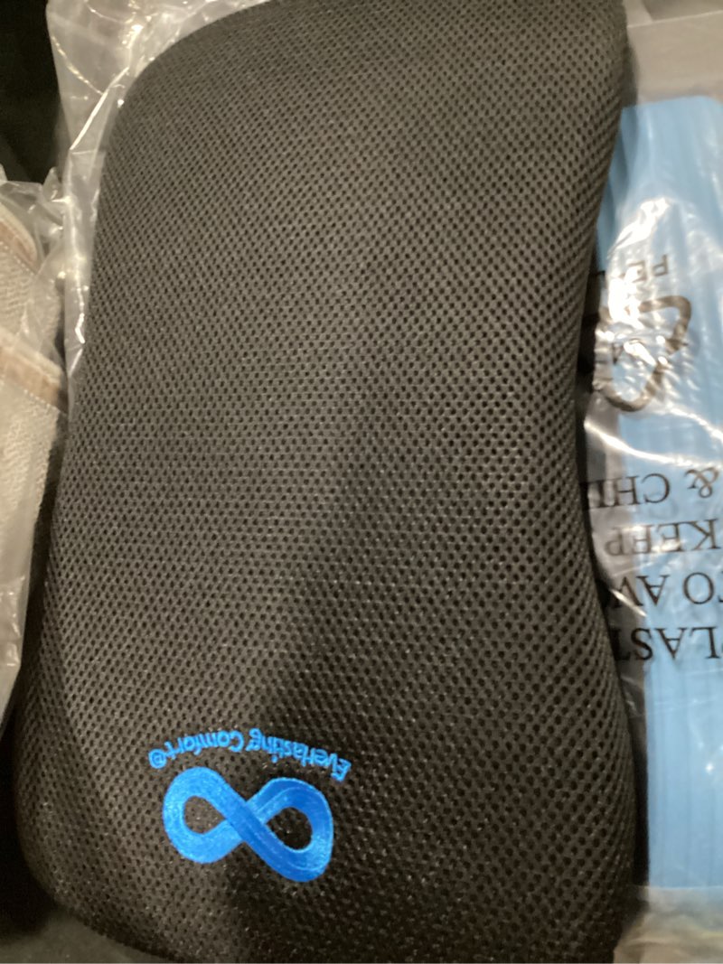 Condition photo showing Good Condition for everlasting comfort lumbar support board back stretcher for lower pain relief - adjustable spine decompression with 88 acupressure nodes - back cracking device with chair strap for posture correction black