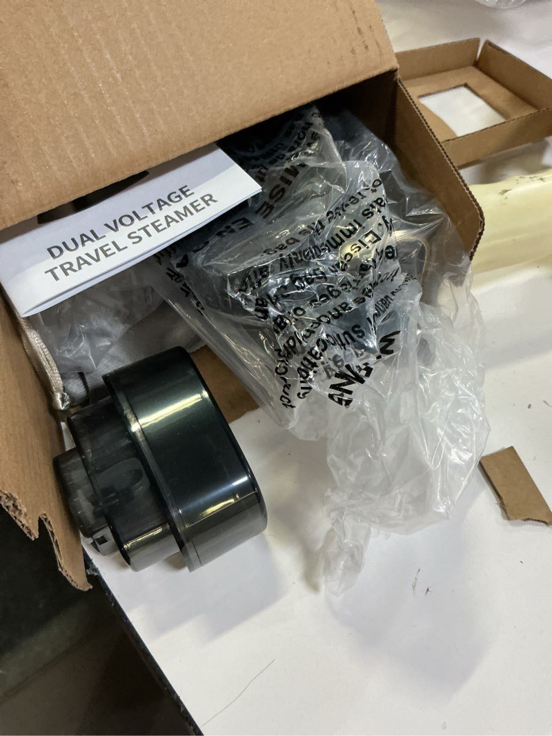 Condition photo showing Good Condition for dual voltage(100~250v) travel steamer for clothes portable mini with european plug adapter for international travel, europe travel essentials for women, european travel must haves travel steamer with gray bag