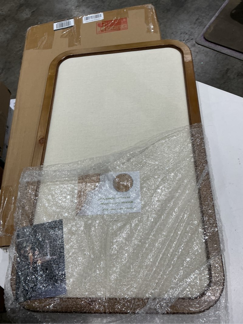 Condition photo showing New/Like New for sofe farmhouse bulletin boards for walls decorative hanging pin board, 30 ×18 inches brown wood framed rustic vision memo board, display photo board with pins for room school office rectangle/brown