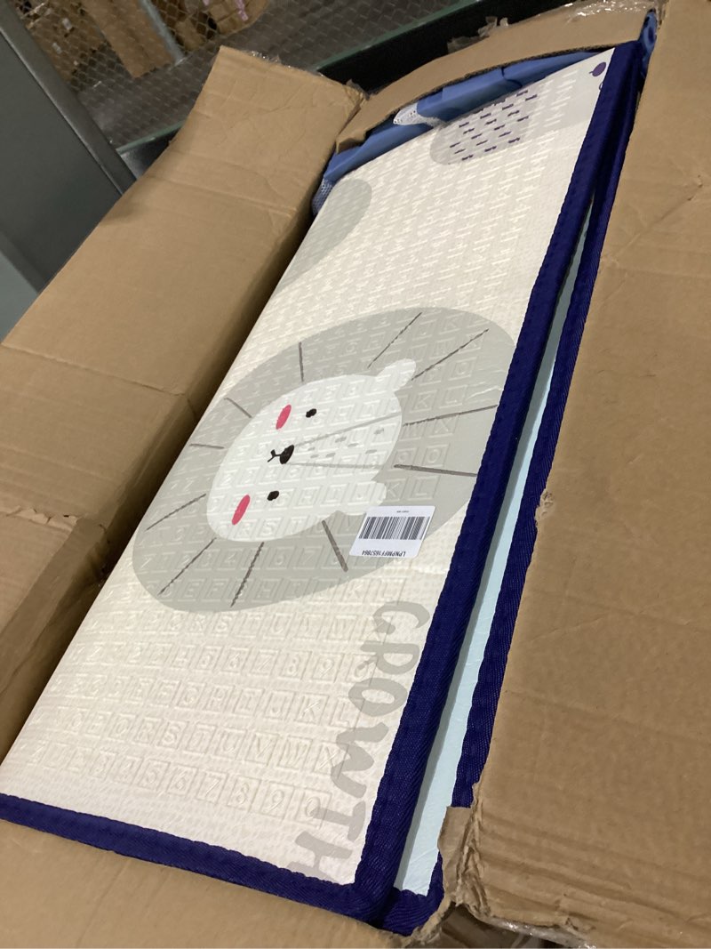 Condition photo showing Good Condition for cozibb baby playpen with mat, 71" × 59" extra large playpen for toddler, baby playard with breathable mesh, fence play & sleep area for indoor & outdoor blue