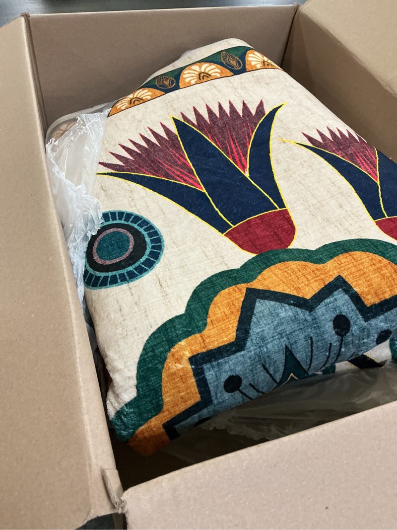 Condition photo showing Good Condition for joydeco egypt floral boho 5x7 area rugs for living room, washable beige area rug for bedroom playroom non slip, vintage soft indoor carpet for kitchen dining room entryway office 5' x 7' (rectangular) beige