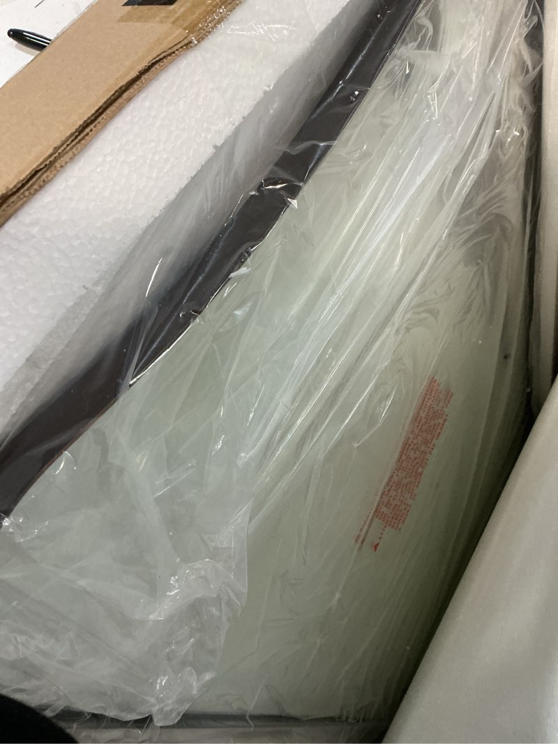 Condition photo showing Good Condition for ANDY STAR Brushed Bronze Asymmetrical Mirror, 24"x36" Bathroom Mirror with Premium Stainless Steel Thin Frame, Antique Butterfly-Inspired Designer Mirror, Ideal for Bathroom, Powder Room, Entryway Brushed Bronze 36"L x 24"W