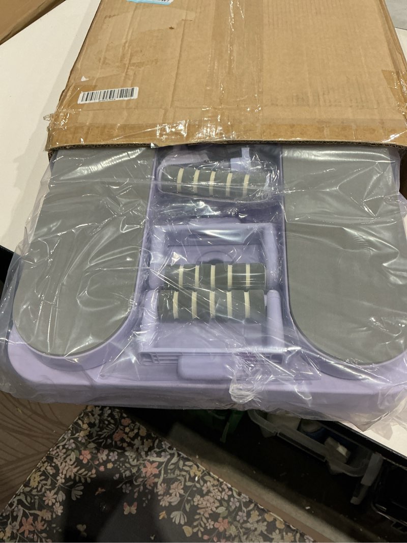 Condition photo showing Good Condition for pilates board set - pilates reformer, multi-foldable pilates reformer set, portable pilates reformer, trainer machine for home workout with timer, ab, core, fitness, exercise (purple)