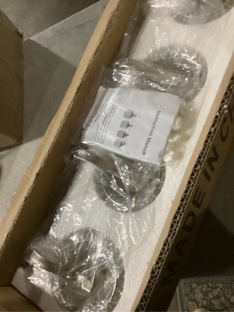 Condition photo showing New/Like New for 4 lights brushed nickel vanity light crystal wall light bathroom light fixtures with round shade (exclude bulb)
