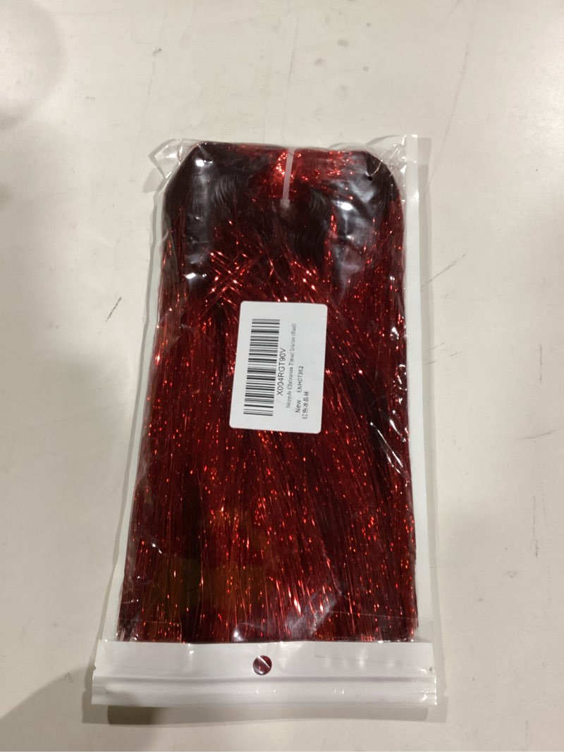 Condition photo showing Good Condition for 20000 Christmas Strands Iridescent Tinsel Icicles Gold 19.7" Foil Fringe Ornaments Garland for Hair Christmas Tree Xmas Decorations Birthday Party Wedding Engagement Bridal Indoor Outdoor