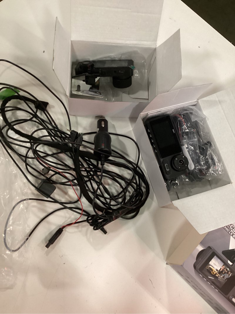 Condition photo showing As Is for dash cam front rear with g-sensor