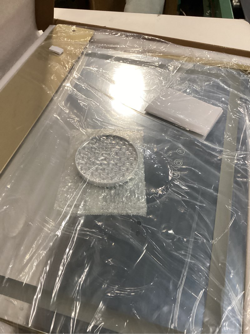 Condition photo showing Good Condition for fennio gold vanity mirror with lights 22"x19", led lighted makeup mirror, large makeup mirror, make up mirror with lighting,touch screen with 3-color lighting,dimmable,for vanity desk tabletop