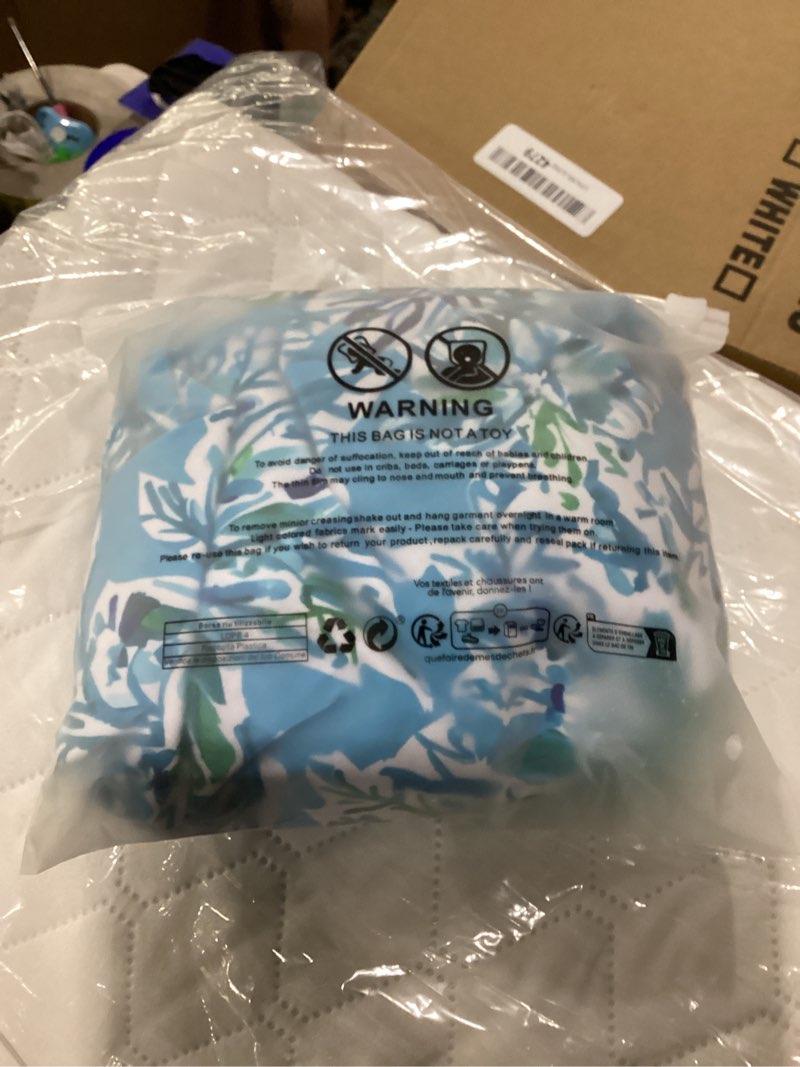 Condition photo showing New/Like New for one piece swimsuit for women tummy control wide straps bathing suits full coverage swim suit color block swimwear teal floral medium