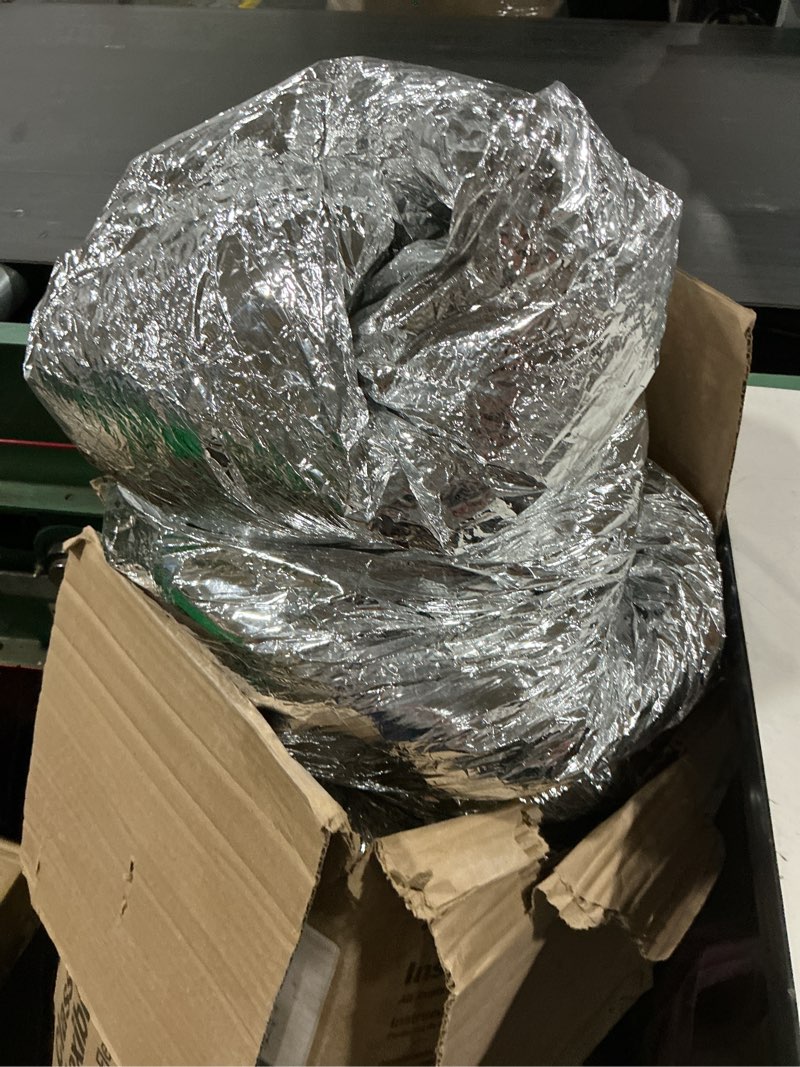 Condition photo showing As Is for imperial 8-in x 300-in polyester insulated flexible duct r 6