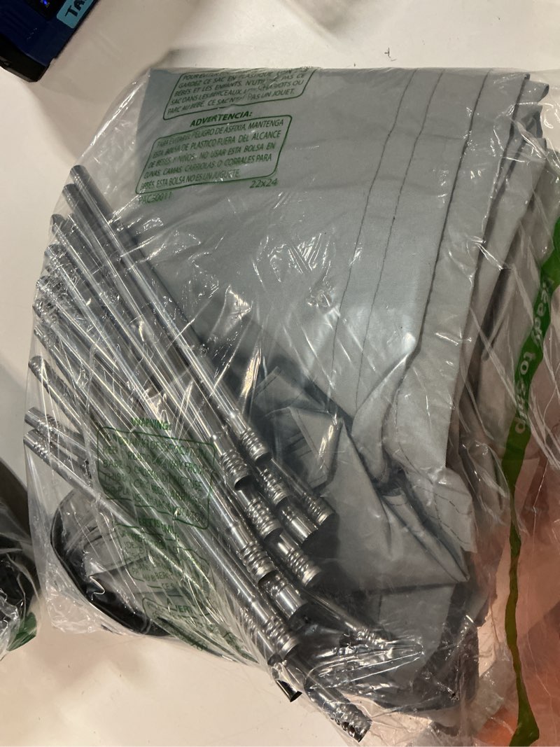 Condition photo showing New/Like New for royal shade 10' x 16' waterproof grey pergola sun shade canopy replacement cover, upf50 commercial grade 260 gsm cloth for outdoor patio, include stainless steel weighted rods (we make custom size)