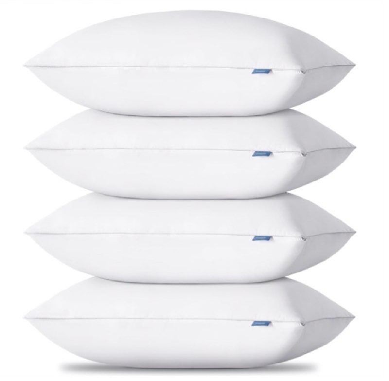 set of 4 pillows, queen size 