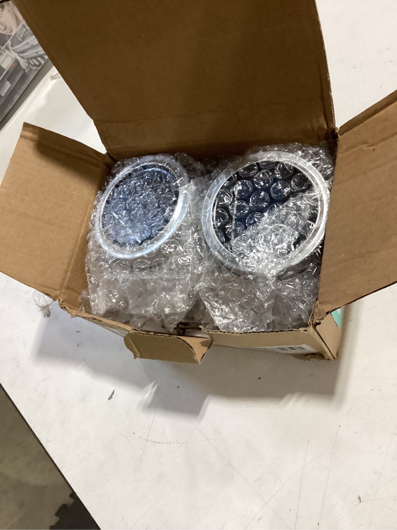 Condition photo showing Good Condition for 6 pack solar mason jar lights for outside, 30 led solar mason jar lids fairy lights with 6 hangers(no jars) outdoor waterproof for diy patio garden yard lawn party wedding decoration warm white pack of 6 warm white