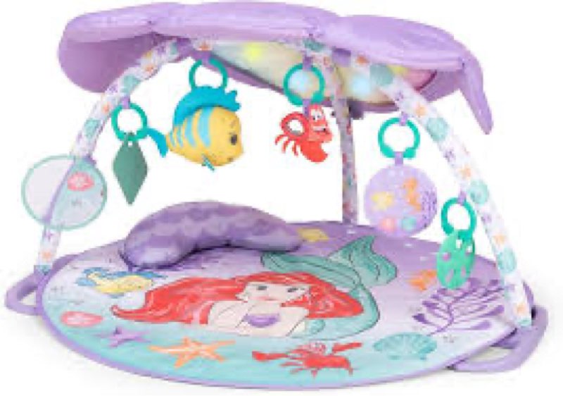 Bright Starts Disney Baby The Little Mermaid Twinkle Trove Light-Up Musical Baby Activity Gym with T