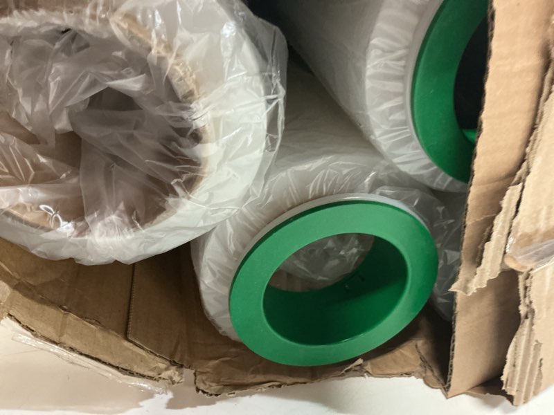 Condition photo showing Good Condition for 4 roll stretch wrap for moving with wrap holders - 18in wide, 1300ft plastic stretch wrap roll for packing, wrapping furniture, pallet, luggage, boxes - clear shrink film - moving supplies 18 in / 1,300 ft 4 roll