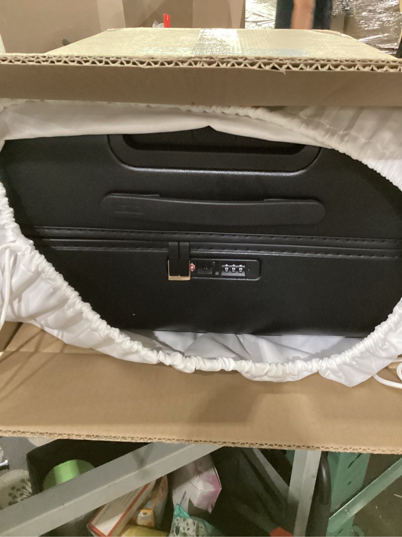 Condition photo showing Good Condition for away medium checked luggage - 26-inch lightweight hardside suitcase with custom whisperglide 360° wheels, interior compression system, tsa-accepted lock - jet black