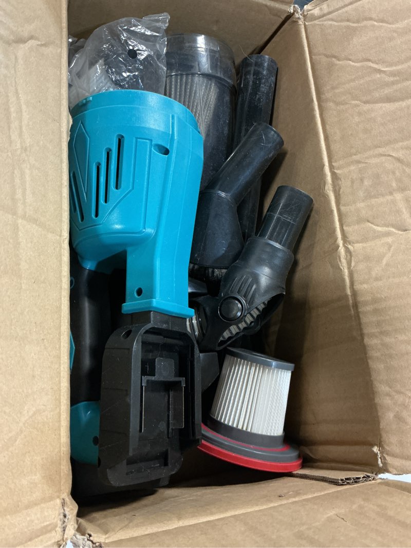 Condition photo showing Good Condition for cordless vacuum cleaner compatible with makita 18v battery, handheld battery powered vacuum portable vacuum for home, car, pet hair, with 4-in-1 nozzles & 3 hepa filter, no batteries blue, tool only