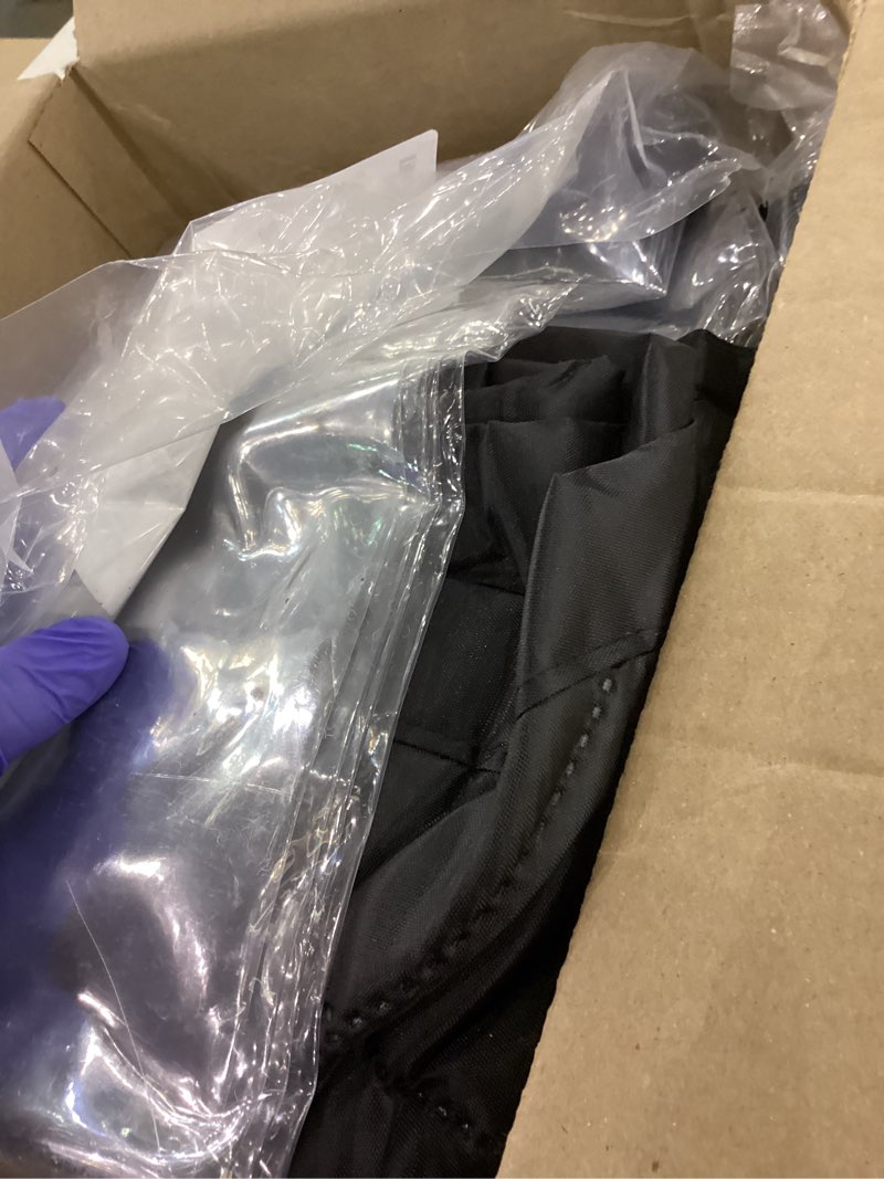 Condition photo showing As Is for Magnetic Thermal Insulated Door Curtain for 72"x 80" Doors, Visible Door Cover for Heat Insulation, Magnetic Closure Thick Draft Blocker Blanket for Doorway to Keep Warm in Winter Cool in Summer Fit for Door 72" x 80" Black + Clear