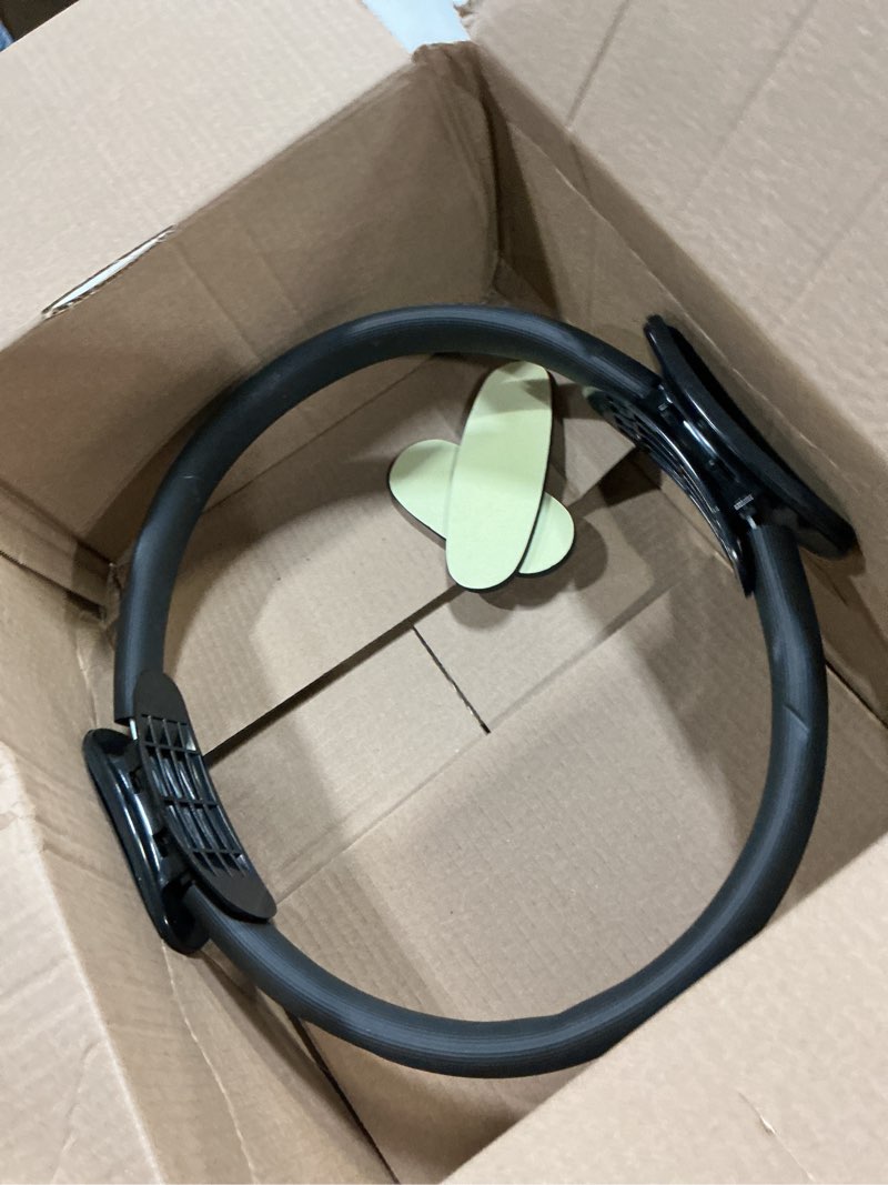 Condition photo showing Good Condition for jkshmyt pilates ring fitness circle for women, pilates equipment – 14.5" home magic exercise workout, better me pilates essentials starter set for beginners toning shape full body black