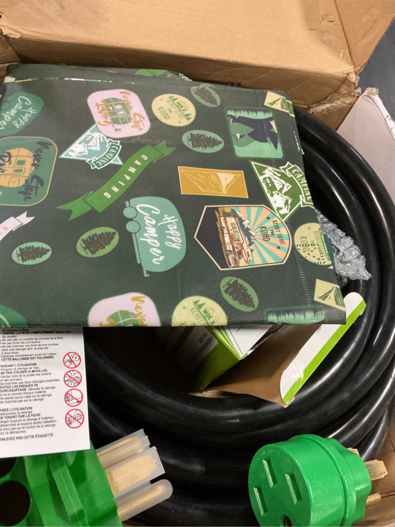 Condition photo showing Good Condition for 50 amp generator cord 25ft and power inlet box combo kit - pre-drilled, waterproof, nema 14-50p to ss2-50r, etl listed 25ft (pre-drilled)
