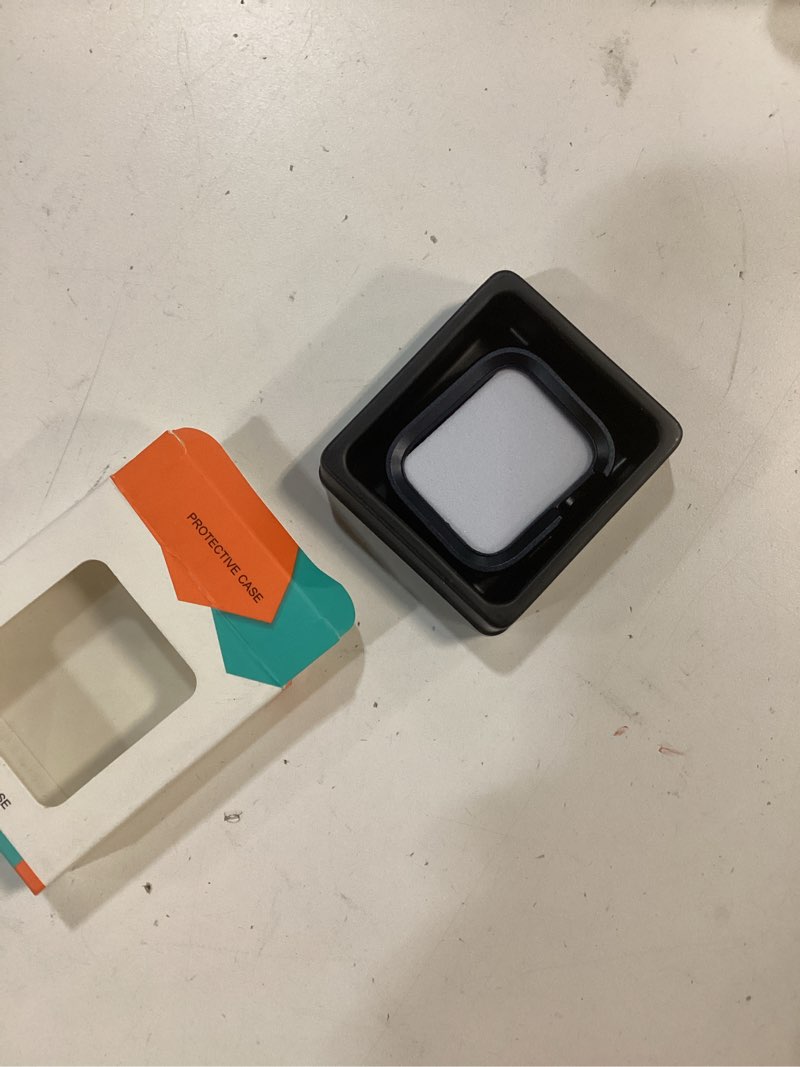 Condition photo showing New/Like New for Metal Case Compatible with Apple Watch Case Series 6 SE 5 4 44mm, 2 in 1 Rugged Protective Silicone Bumper Cover Compatible with iWatch 44mm (Black) 44MM Black