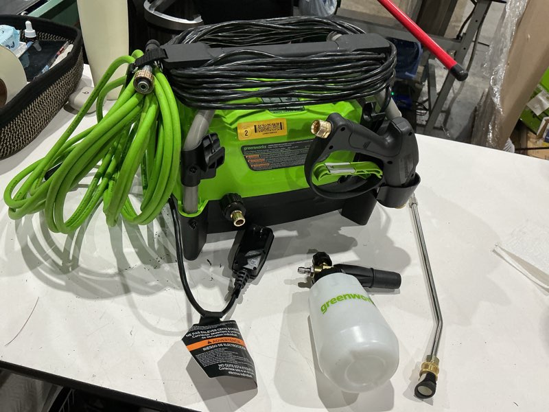 Condition photo showing Good Condition for greenworks 2100 psi (1.2 gpm) electric pressure washer