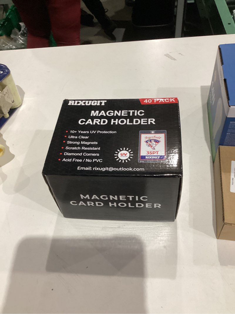 Condition photo showing New/Like New for 40 Pack Magnetic Card Holders - 35pt One Touch Card Holder, U-V Protection Magnetic Card Case, Card Protector for Baseball Sports Game Cards, Fits Standard Trading Cards Storage and Display ?
