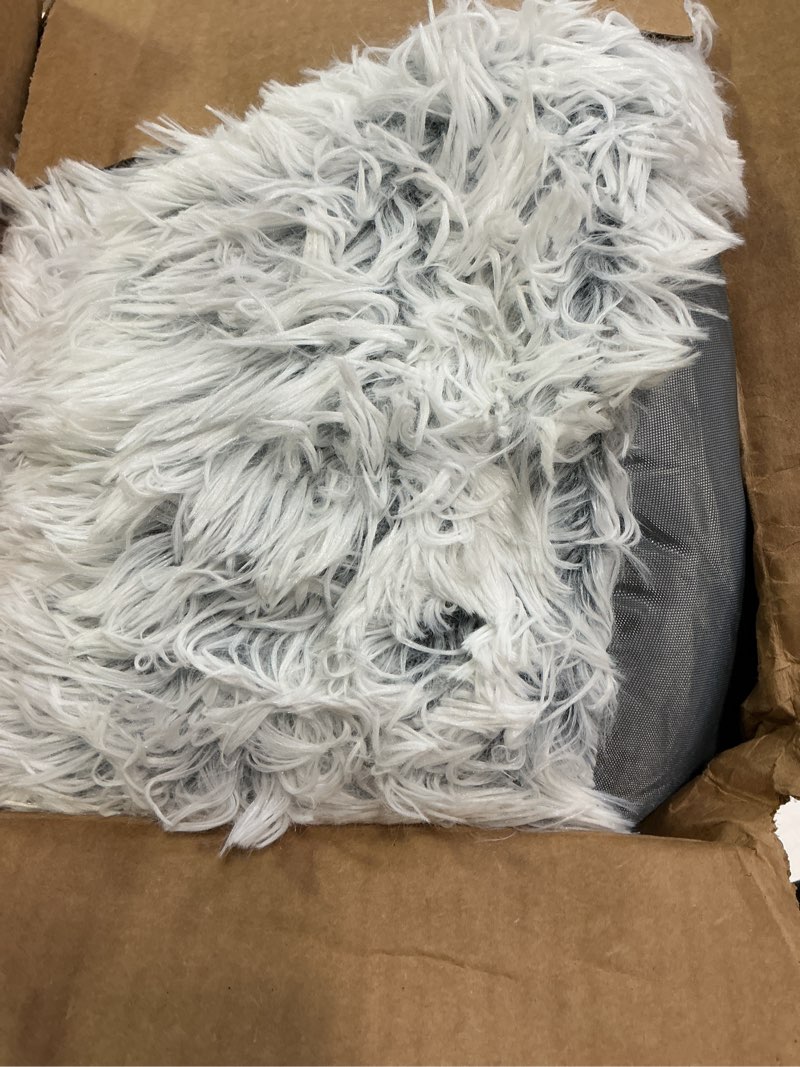 Condition photo showing Good Condition for Best Friends by Sheri Original Calming Donut Dog and Cat Bed, Lux Faux Fur, Oyster, (23in x 23in) - Anxiety Relief for Pets Up to 25 lbs Oyster Lux Small