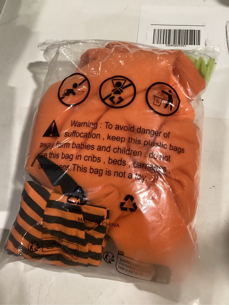 Merqwadd Infant Toddler Baby Boys Girls Halloween Pumpkin Costume Cute Outfits (0-6 Months,Halloween