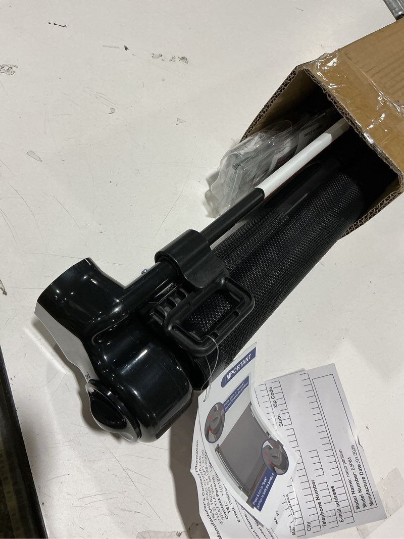Condition photo showing New/Like New for miumoon 120 inch retractable baby gates 34 inch tall, retractable gate with reinforced strip design to prevent crawling through, 10 ft extra wide retractable dog gate for indoor/outdoor black 34" tall x 120" wide