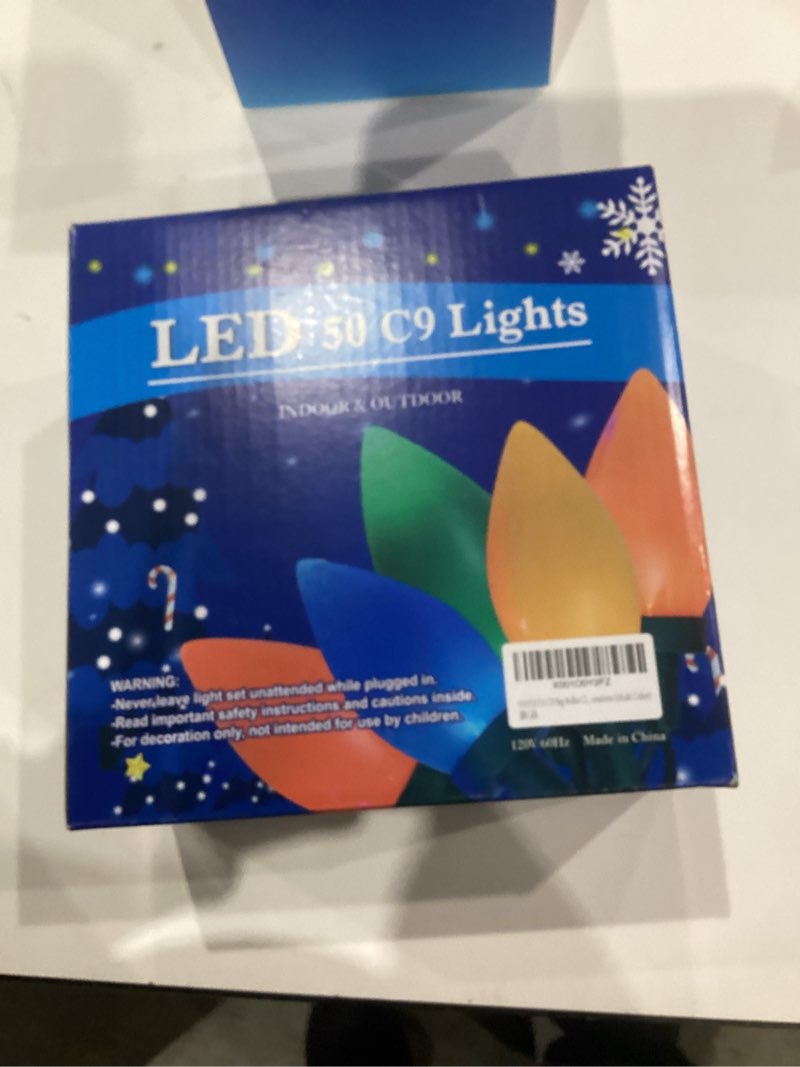 Condition photo showing item condition for HAYATA Multi Color C9 Big Bulbs Classic Christmas Lights 50 LED 32ft Indoor Outdoor Home Yard Xmas Tree Decorations (Multi Color - 50LED)