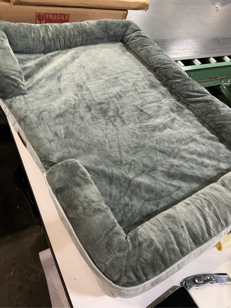 Condition photo showing As Is for Bedsure XL Orthopedic Dog Bed for Extra Large Dogs - Washable XLarge Dog Cat Bed Waterproof, Comfort Dogs Couch Sofa with Washable Removable Cover, Pet Bed with Nonskid Bottom, Grey, 42" 42"L x 32"W x 6.5"Th Grey