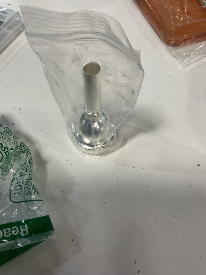 Condition photo showing Good Condition for Trombone Mouthpiece Silver Plated Large Shank 12.7mm Tenor Trombone Mouthpiece for Professional Brass Instrument Accessory
