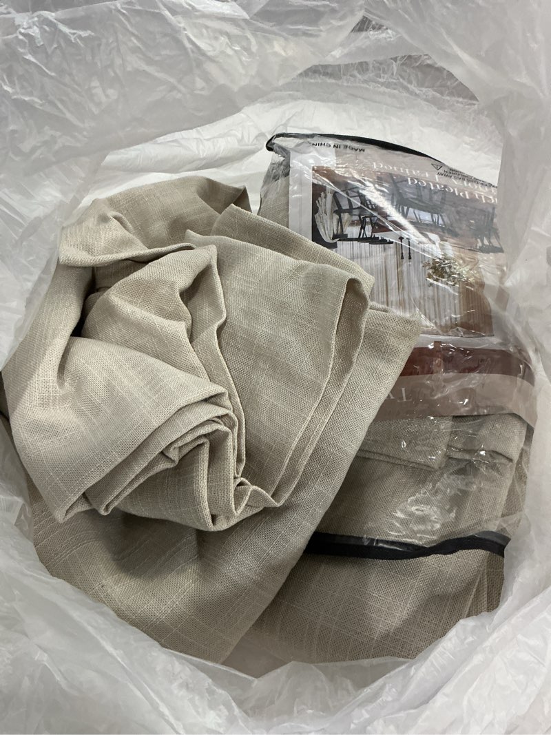 Condition photo showing Good Condition for twodrapes linen flax curtains pinch pleated linen curtains 2 panels living room bedroom memory training semi sheer pinch pleat farmhouse beige drapes back tab light filtering window curtain 40x102 linen 40"w x 102"l (pack of 2)