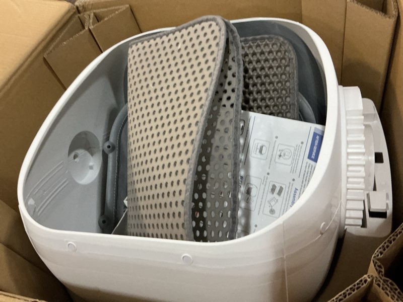 Condition photo showing Good Condition for open top automatic litter box, odor control, ready to use, self cleaning litter box, large capacity with app control and safety sensor, ellenpent, with trash bags/waterproof mat/litter mat