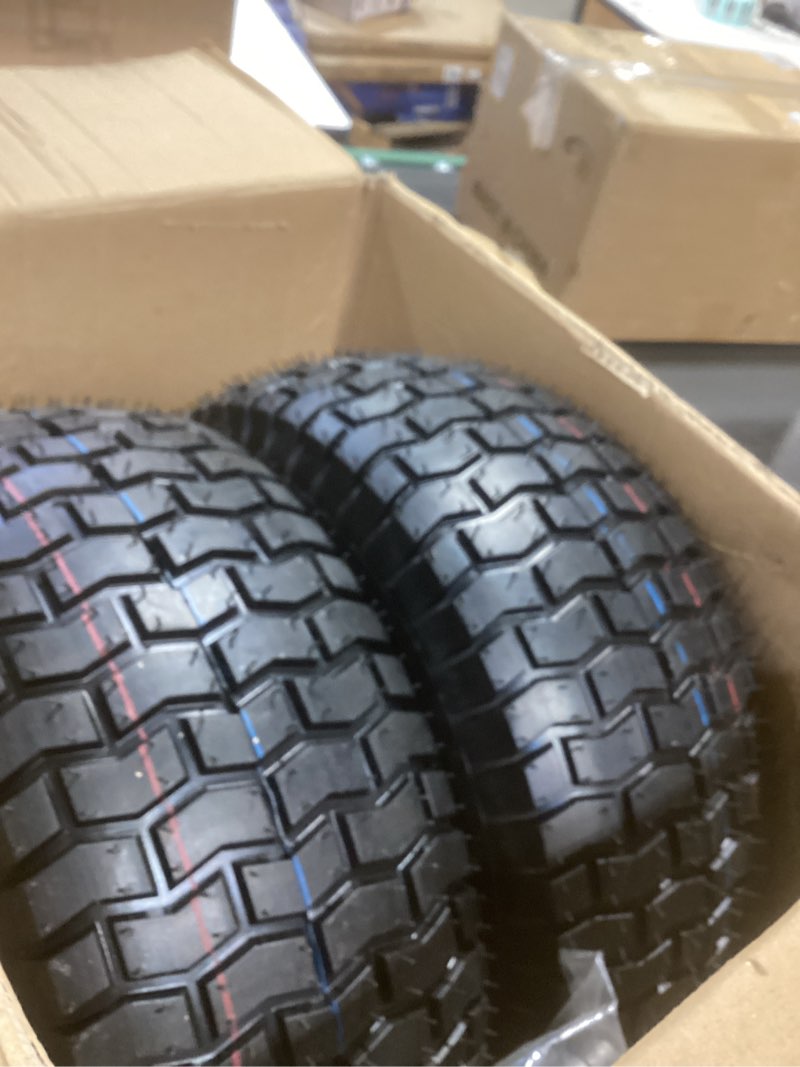 Condition photo showing Good Condition for GICOOL 16x6.50-8 Tubeless Tire and Wheel, 16x6.5-8" Lawn Mower Tires, 3"-4.5" Offset Hub, 3/4" or 5/8" Bearing, Universal Fit Riding Mower and Garden Tractor Front Wheels, 4 Ply, Turf Pattern, 2 Pack 16x6.50-8 Tubeless (3" Offset Hub)