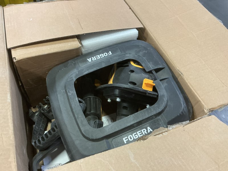 Condition photo showing As Is for cordless tiller cultivator compatible with dewalt 20v max battery(tool only), 360rpm electric rototiller, 9in tilling width and 6.6in depth, portable garden tiller for weeding, gardening