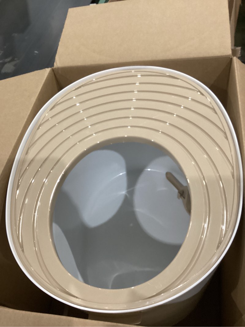 Condition photo showing Good Condition for iris usa cat litter box large top entry with lid enclosed covered hooded design litter catching scatter shield pan dog proof pet proof scoop included odor control for indoor cats kittens beige/white top entry white/beige